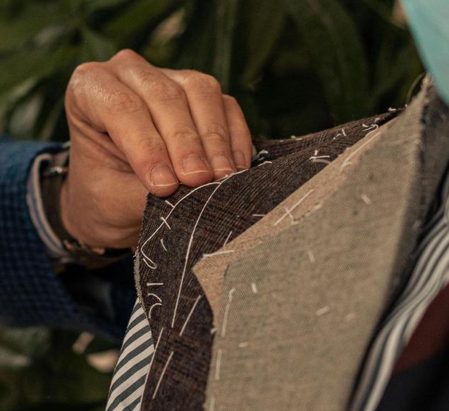 西服定做廠家 手工定做西服內(nèi)襯圖片